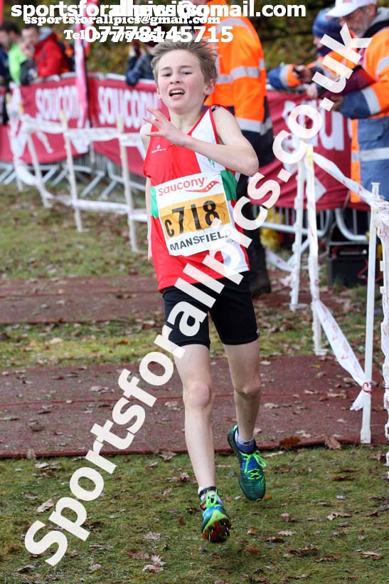 Boys under-13s National Cross Country Relay, Berry Hill Park, Mansfield. Photo:  David T. Hewitson/Sports for All Pics